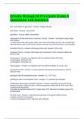 Brooks Biological Principals Exam 4 Questions and Answers