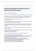 Brooks Biological Principles Exam 2 Questions and Answers