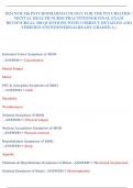 2024 NUR 546 PSYCHOPHARMACOLOGY FOR THE PSYCHIATRIC- MENTAL HEALTH NURSE PRACTITIONER FINAL EXAM REVIEW/REAL 280 QUESTIONS WITH CORRECT DETAILED AND VERIFIED ANSWERWERS/ALREADY GRADED A+