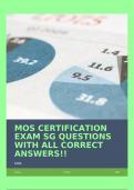 MOS CERTIFICATION EXAM SG QUESTIONS WITH ALL CORRECT ANSWERS!!