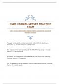 CNIM: CRANIAL NERVES PRACTICE EXAM WITH GUARANTEED ACCURATE ANSWERS|VERIFIED