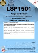 LSP1501 Assignment 8 (COMPLETE ANSWERS) 2024 - DUE 9 September 2024