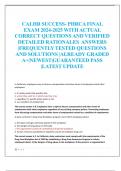 CALHR SUCCESS- PHRCA FINAL  EXAM 2024-2025 WITH ACTUAL  CORRECT QUESTIONS AND VERIFIED  DETAILED RATIONALES ANSWERS  |FREQUENTLY TESTED QUESTIONS  AND SOLUTIONS |ALREADY GRADED  A+|NEWEST|GUARANTEED PASS  |LATEST UPDATE