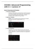 CO2402 Advanced Programming with C++ Lecture 17 Notes