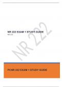 NR 222 EXAM 1 STUDY GUIDE questions and answers vertified 2024