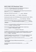 NVCC RAD 105 Directional Terms