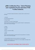 pHR Certification Prep - Talent Planning and Acquisition Practice Questions With Verified Solutions.