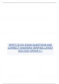 GPSTC EVOC EXAM QUESTIONS AND CORRECT ANSWERS VERIFIED LATEST 2023-2024 GRADE A +