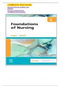 COMPLETE TEST BANK: FOUNDATIONS OF NURSING 9TH EDITION BY KIM COOPER MSN RN (AUTHOR)LATEST UPDATE.