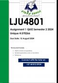 LJU4801 Assignment 1 (QUALITY ANSWERS) Semester 2 2024