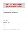 APSC 151 midterm pt 2 Questions And Answers