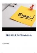 RIMS-CRMP EXAM STUDY GUIDE ( Latest 2024 / 2025 ) Actual Questions and Answers 100% Correct