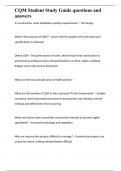 CQM Student Study Guide questions and answers 