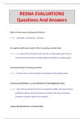 RESNA EVALUATIONS Questions And Answers