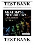 Test Bank For Anatomy and Physiology 10th Edition by Kevin T. Patton ,ISBN: 9780323529044 Chapters 1-46 |COMPLETE TEST BANK| Guide A+