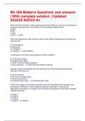 Mn 566 Midterm Questions and answers | With complete solution | Updated 2024/25 RATED A+