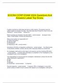   SOCRA CCRP EXAM 2024 Questions And Answers Latest Top Score.