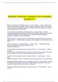 Multiple Sclerosis Questions And Answers Graded A+.