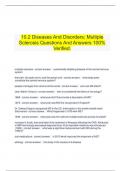   10.2 Diseases And Disorders; Multiple Sclerosis Questions And Answers 100% Verified.