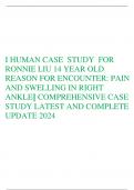 I HUMAN CASE STUDY FOR  RONNIE LIU 14 YEAR OLD REASON FOR ENCOUNTER: PAIN  AND SWELLING IN RIGHT  ANKLE|| COMPREHENSIVE CASE  STUDY LATEST AND COMPLETE  UPDATE 2024