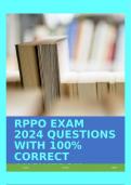 RPPO EXAM 2024 QUESTIONS WITH 100% CORRECT ANSWERS!!