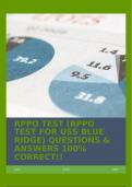 RPPO TEST (RPPO TEST FOR USS BLUE RIDGE) QUESTIONS & ANSWERS 100% CORRECT!!