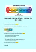 ACE Health Coach Certification/ 260 Qs & Ans/ 2024-2025.