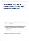 NFHS Exam 2024 WITH CORRECT QUESTIONS AND ANSWERS GRADED A+