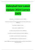 Volleyball test Latest Update 2024 Correct 100%