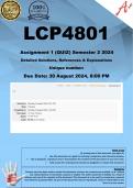 LCP4801 Assignment 1 (QUIZ COMPLETE ANSWERS) Semester 2 2024 - DUE 30 August 2024 