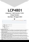 LCP4801 Assignment 1 (QUIZ ANSWERS) Semester 2 2024 - DISTINCTION GUARANTEED