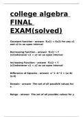 college algebra FINAL EXAM(solved).