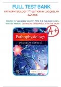 Test Bank For Pathophysiology 7th Edition by Jacquelyn L. Banasik All Chapters 1-54 LATEST