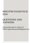 MNO3706 Exam pack 2024(Questions and answers)