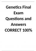 GENETICS  EXAM BUNDLE WITH COMPLETE SOLUTIONS