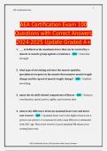 AEA Certification Exam 100 Questions with Correct Answers 2024-2025 Update Graded A+