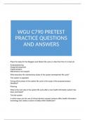 WGU C790 PRETEST PRACTICE QUESTIONS AND ANSWERS