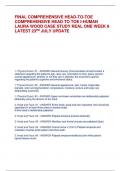 FINAL COMPREHENSIVE HEAD-TO-TOE COMPREHENSIVE HEAD TO TOE I-HUMAN  LAURA WOOD CASE STUDY REAL ONE WEEK 9  LATEST 23RD JULY UPDATE