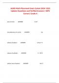 ALEKS Math Placement Exam (Latest 2024/ 2025 Update) Questions and Verified Answers| 100% Correct| Grade A   area of circle -         ANSWER                                     A=πr²