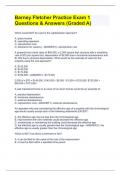 Barney Fletcher Practice Exam 1 Questions & Answers (Graded A)