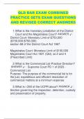 QLD BAR EXAM COMBINED PRACTICE SETS EXAM QUESTIONS  AND REVISED CORRECT ANSWERS