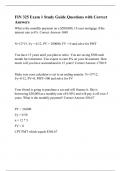 FIN 325 Exam 1 Study Guide Questions with Correct Answers.