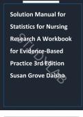 Test Bank - for Statistics for Nursing Research A Workbook for Evidence-Based Practice 3rd Edition by Susan K. Grove, All Chapters | Complete Guide A+