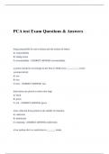 PCA test Exam Questions & Answers.