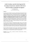 Action Learning: a practice-based approach for  leveraging entrepreneurs’ potential, which aim to  launch startups in sustainable developmen