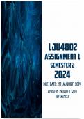 LJU4802 Assignment 1 Semester 2 2024 | Due 22 August 2024