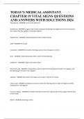 TODAY'S MEDICAL ASSISTANT CHAPTER 19 VITAL SIGNS QUESTIONS AND ANSWERS WITH SOLUTIONS 2024