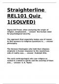 Straighterline REL101 Quiz 1(SOLVED).