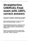 Straighterline CHEM101 Final exam with 100- correct answers.