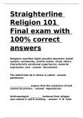 Straighterline Religion 101 Final exam with 100- correct answers